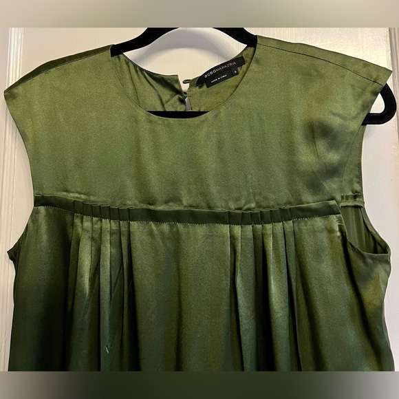 BCBG MaxAzria size S, empire style silk dress, side pockets - Picture 4 of 11